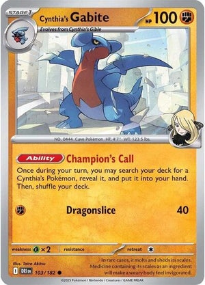Cynthia's Gabite [Destined Rivals]