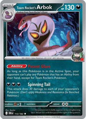 Team Rocket's Arbok [Destined Rivals]